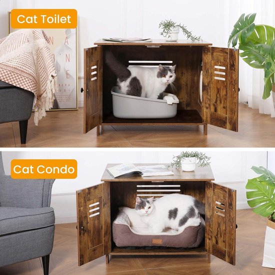 Good Pet Stuff Verborgen kattenbakbehuizing met kunstplant