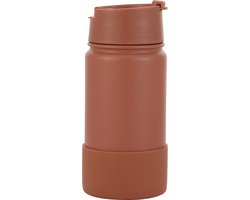 Thermosbeker EcoBotl - Epic 400ml - Cafe Mocha - Koffiebeker - Coffee to go beker - Waterfles - Duurzaam - Geïsoleerd - Herbruikbaar - Eco - Met rietje