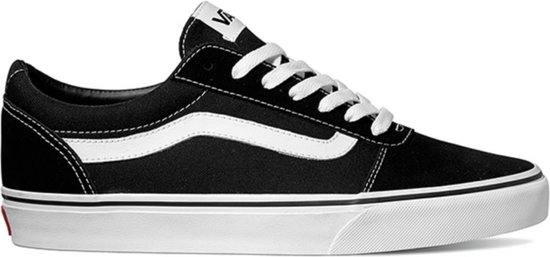 Vans Ward Suede Canvas Heren Sneakers - Black/White