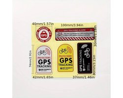 Fietsstickers / Anti diefstal stickers / GPS sticker / GPS tracking / 5 stickers