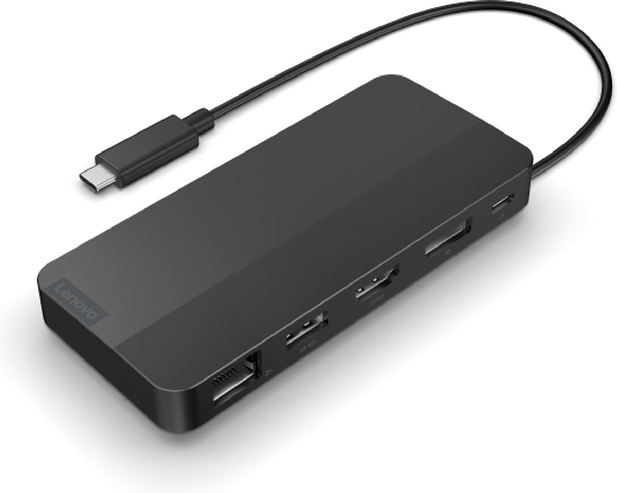 Lenovo USB-C-Travel Dock voor 2 schermen (met adapter)