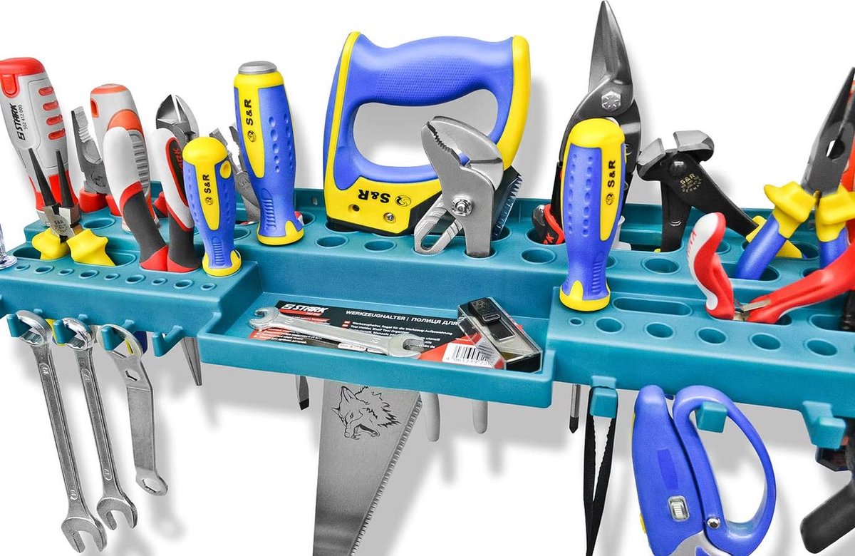 Gereedschapshouder rek voor gereedschapsopslag 60 x 160 x 60 mm belasting tot 25 kg. Opbergset handgereedschap-organizer