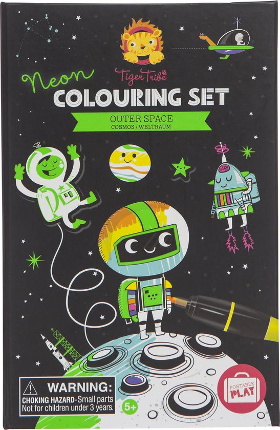 Tiger Tribe Neon Colouring Sets/Outer Space