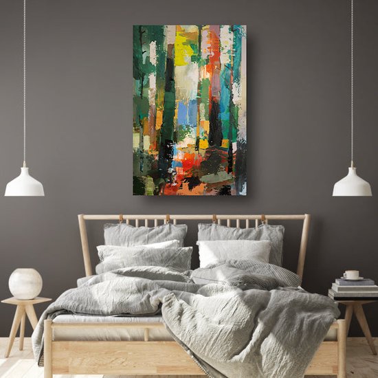 Décoration murale expressionnisme abstrait - Tableaux d'art moderne - Peinture sur toile Salon - Décoration murale classique - Toile cuisine - Toile de décoration murale chambre 60x90 cm