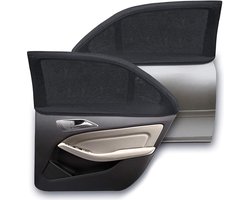 Zonwering voor in de auto met gecertificeerde UV-bescherming - universele zonneklep voor zijruiten - meshmateriaal beschermt passagiers - kinderen en huisdieren - 2 stuks (XL) - auto accessoires - Zonnescherm