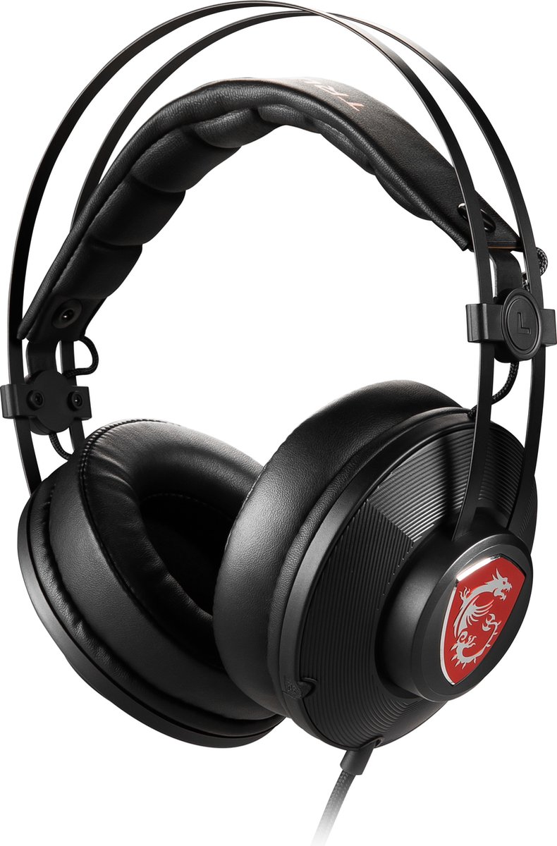 MSI H991 - Gaming Headset, Bedraad, Gamen, 20 - 20000 Hz, Headset, Zwart, Rood