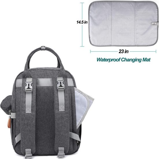Luiertas Rugzak - BabbleRoo Luierzakken met Luiermat - Baby Essentials van BabbleRoo — afbeelding 5