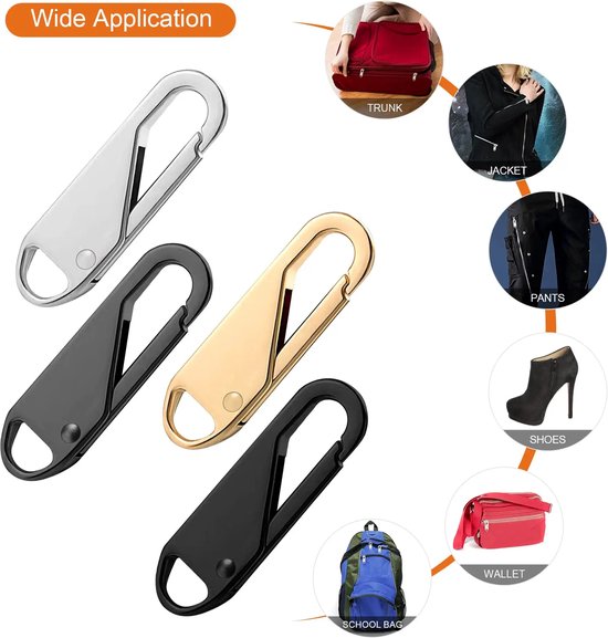 Instant Rits Reparatie Kit Universele Metalen Rits Sliders bol