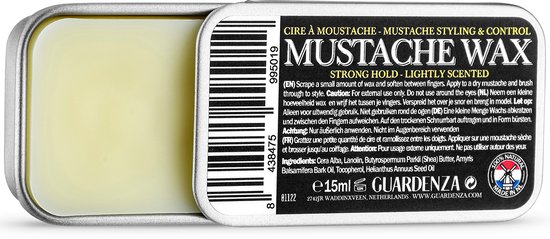Guardenza snorrenwax - moustache wax - sterke hold - snor wax - verzorgt jouw snor - 15ml