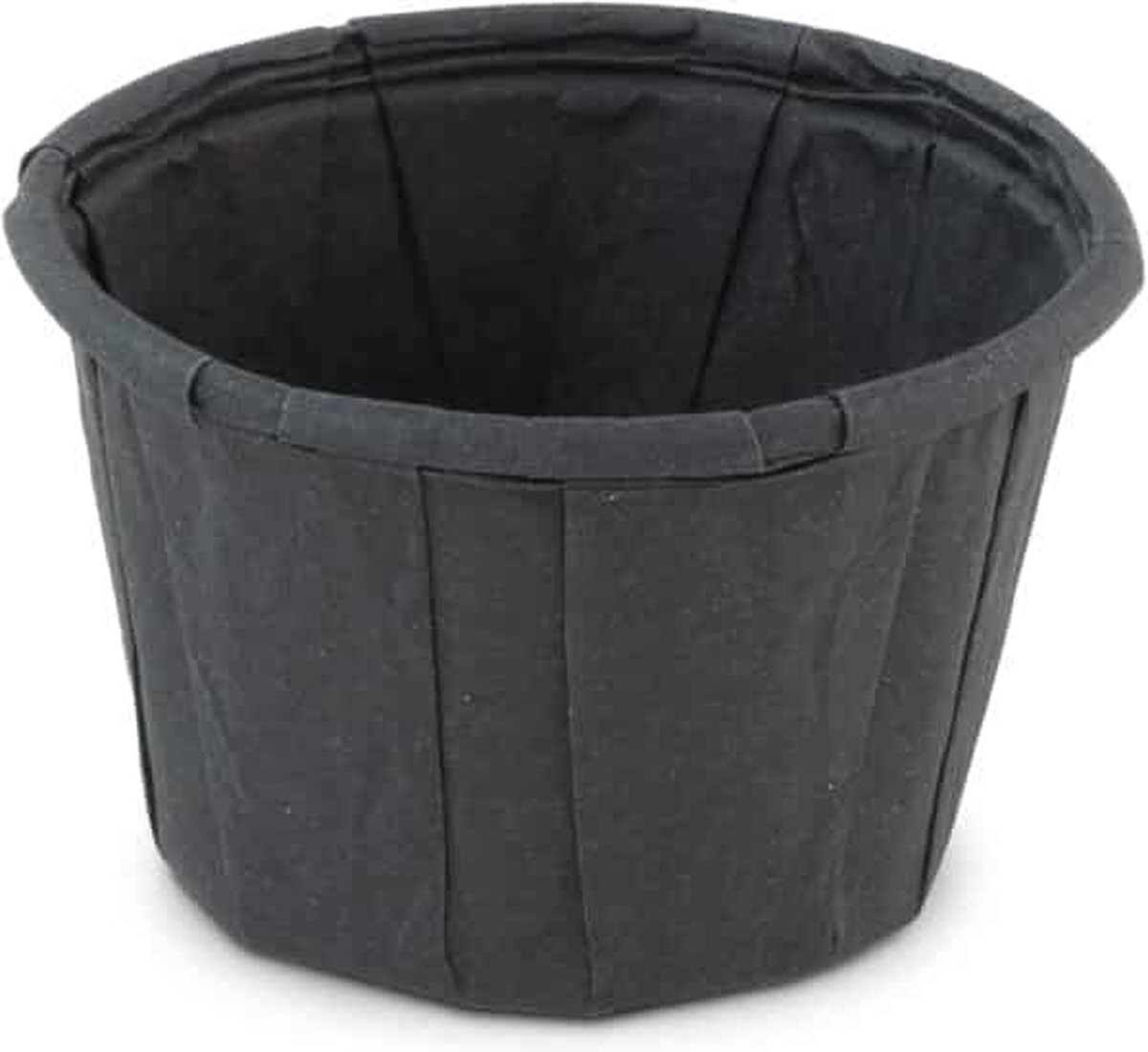 Sausbakje papier (FSC®) rond zwart ø 4,4 cm / 30 ml | Inhoud: 200 stuks