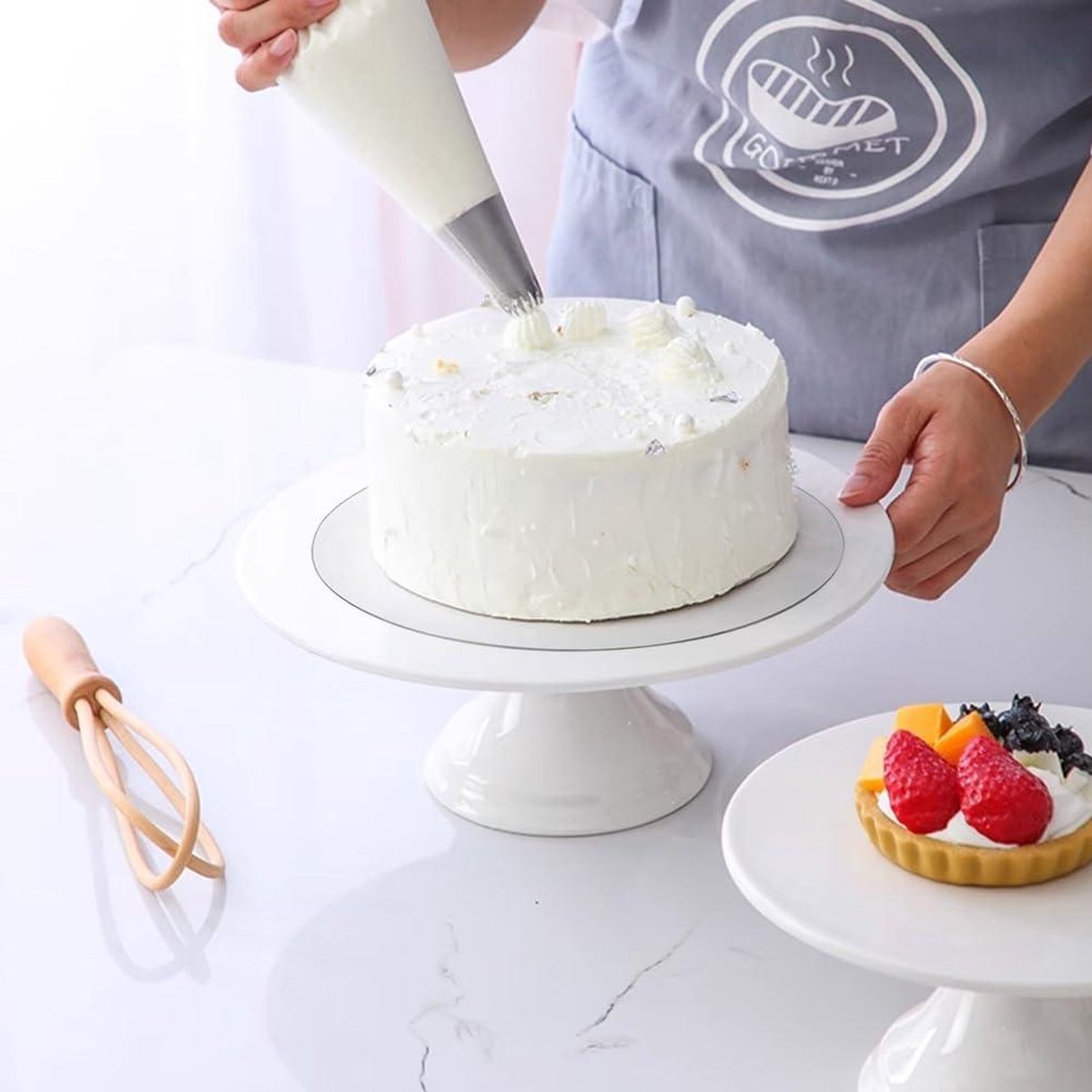 8 Stuks Ronde Taartplaten – Wit, 30 Cm Diameter, 12 Mm Dik – Gemaakt Van Stevige Honingraatplaat – Herbruikbaar, Stapelbaar – Geschikt Voor Taarten, Koekjes En Desserts