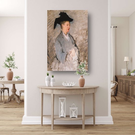Femme - Tableaux Edouard Manet - Portrait de femme - Tableaux sur toile Maîtres anciens - Décoration murale rurale - Tableau sur toile - Accessoires de chambre toile 50x70 cm