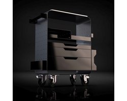 Impala Mobile Workstation Gunmetal Grey | Tattoo, Visagie, PMU, Beautysalon, Nagelstudio, Make-up | Kruk | Stoel | Workstation | Salon & Studio Inrichting | Tatoeage Studio | Spa | Massage Tafel | Schoonheidssalon Schoonheidsspecialiste | Kapper |