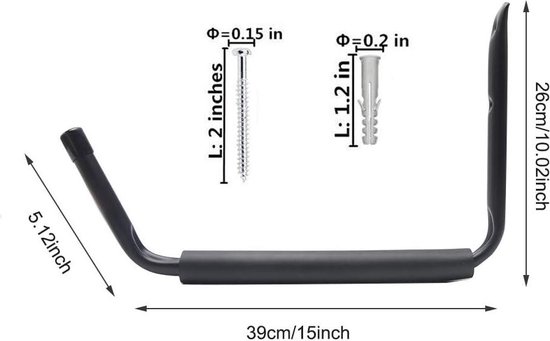 6 Stuks Stevige Utility Haken voor Garageopslag Wandkast Garagehanger en Organizer voor Ladder Tool Stoel Pijp voor Wandhouder Apparaat Haak