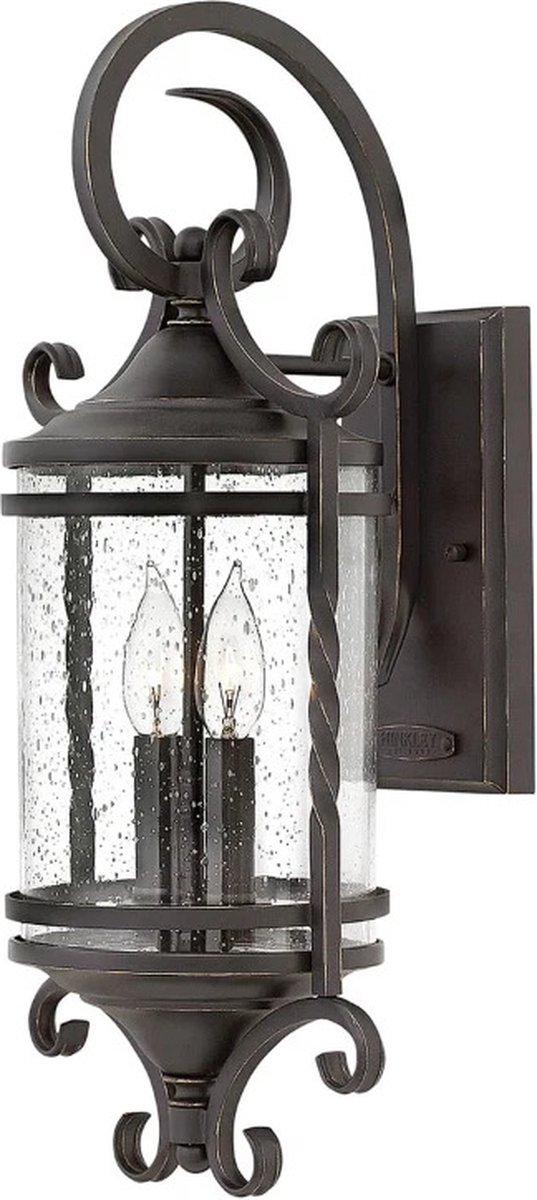 Hinkley LED Wand Buitenlamp Casa | 2X E14 Max 40W | IP44 | Dimbaar | Olde Black