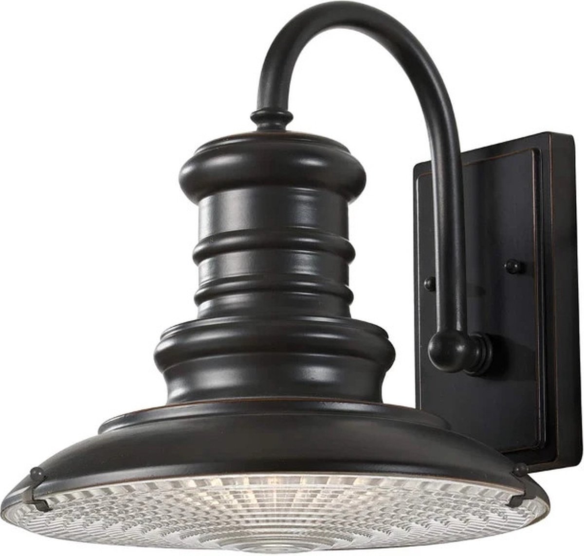 Feiss LED Wand Buitenlamp Redding Station | 1X E27 Max 60W | IP44 | Dimbaar | Restoration Bronze