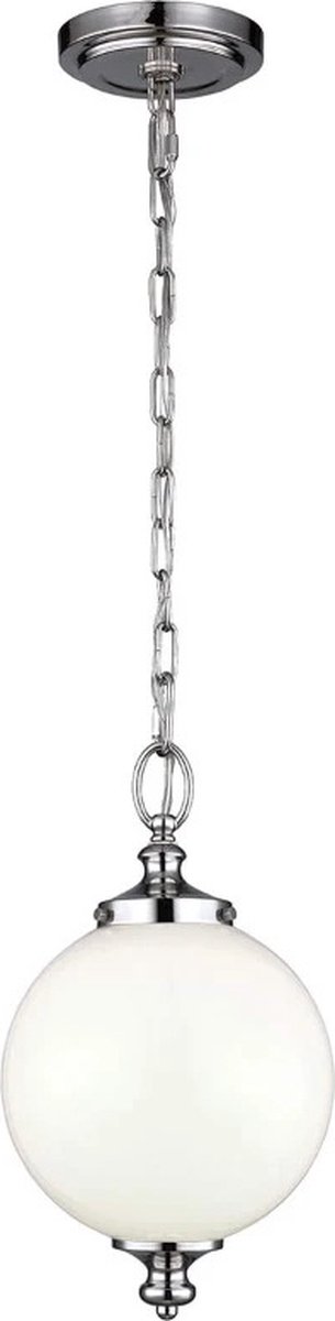 Landelijke Hanglamp - Steady Lighting - Metaal - Landelijk - E27 - L: 21.6cm - Voor Binnen - Woonkamer - Eetkamer - Zilver