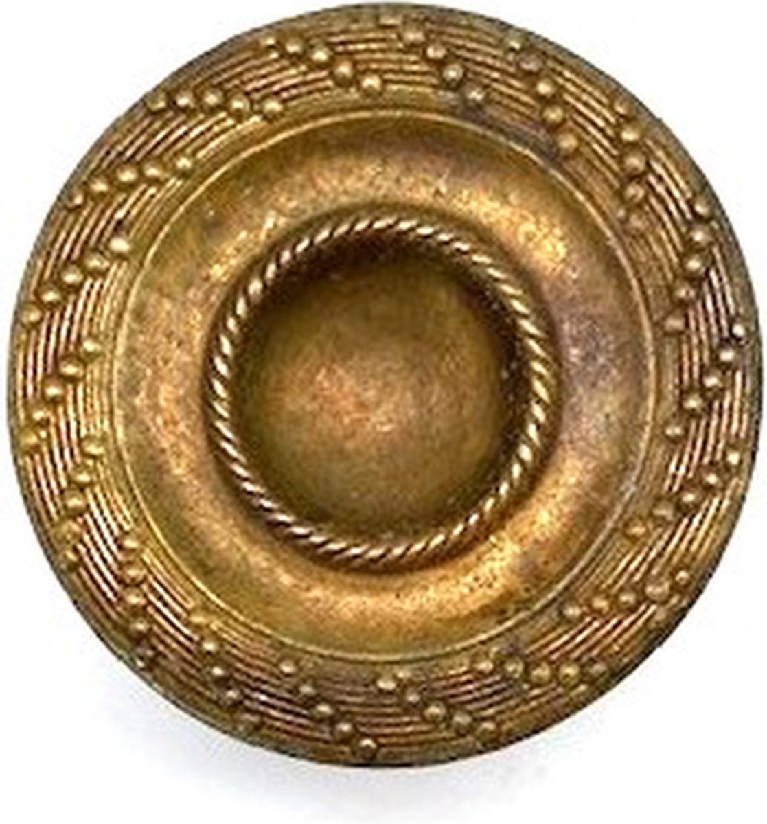 Knop Messing antiek plat Ø 35mm