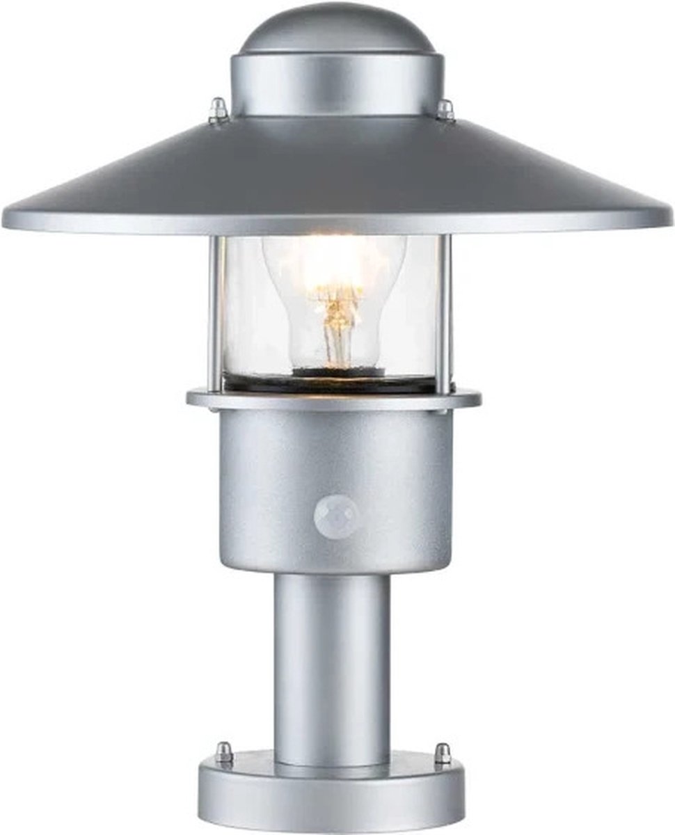 Elstead Lighting Mini LED Tuin Pilaar Klampenborg | 1X E27 Max 60W | IP44 (Outdoor) | Silver