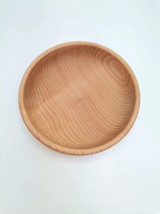 4BIG.fun 25 x 25 cm Natural Wood Serving Bowl with 5 Divided
