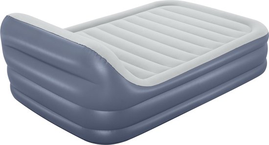 Bestway Tritech Queen Sleekflow Ingebouwd Dubbel Luchtbed Met Pomp Grijs 226x152x84cm van Bestway — afbeelding 5