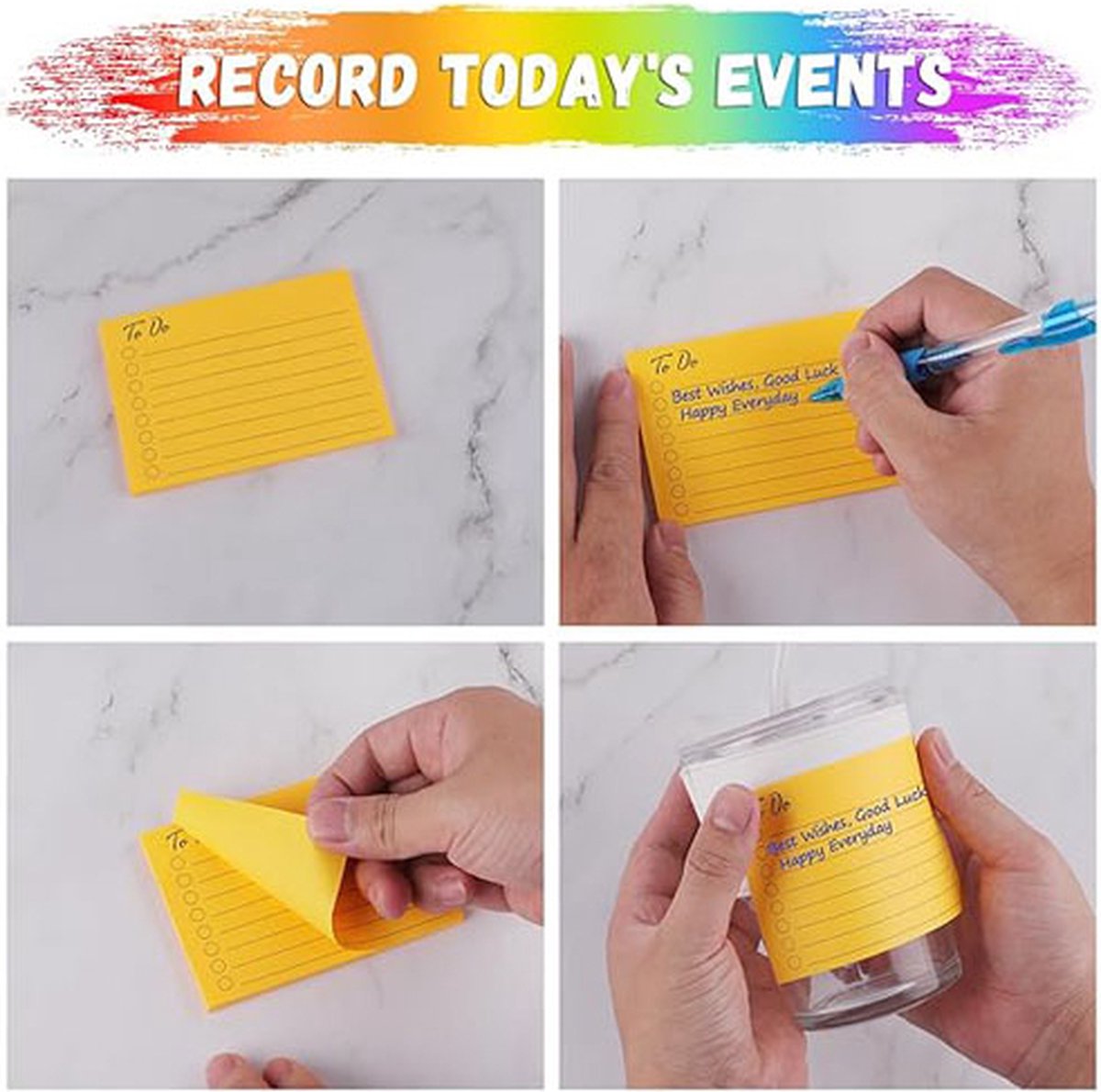 TIESOME Lijst Sticky Notes pad, 6 Pack Heldere Kleuren Zelfklevende Note Planning Gevoerd Sticky Notes Dagelijkse Lijst Notepad voor Planner Herinnering Thuis School Kantoorbenodigdheden 4 x 2.8 inch TIESOME Lijst Sticky Notes pad, 6 Pack Heldere Kleuren Zelfklevende Note Planning Gevoerd Sticky Notes Dagelijkse Lijst Notepad voor Planner Herinnering Thuis School Kantoorbenodigdheden 4 x 2.8 inch