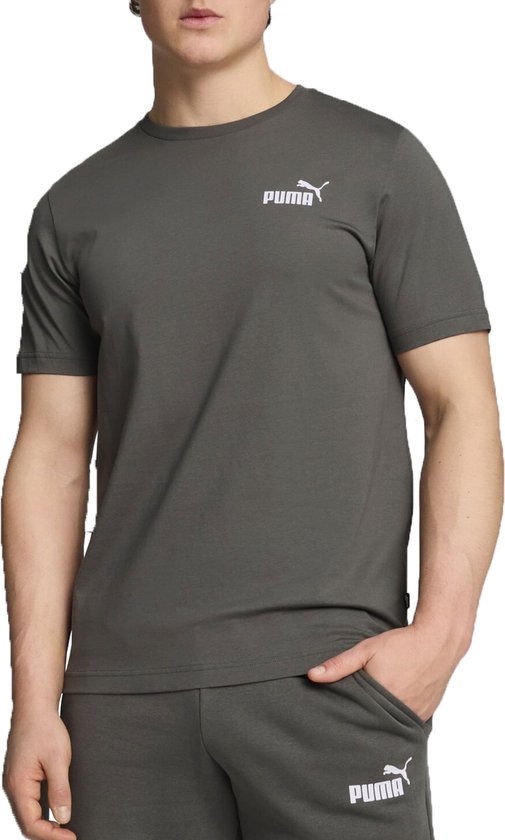 Foto: Puma ess small logo tee s heren t shirt mineral gray