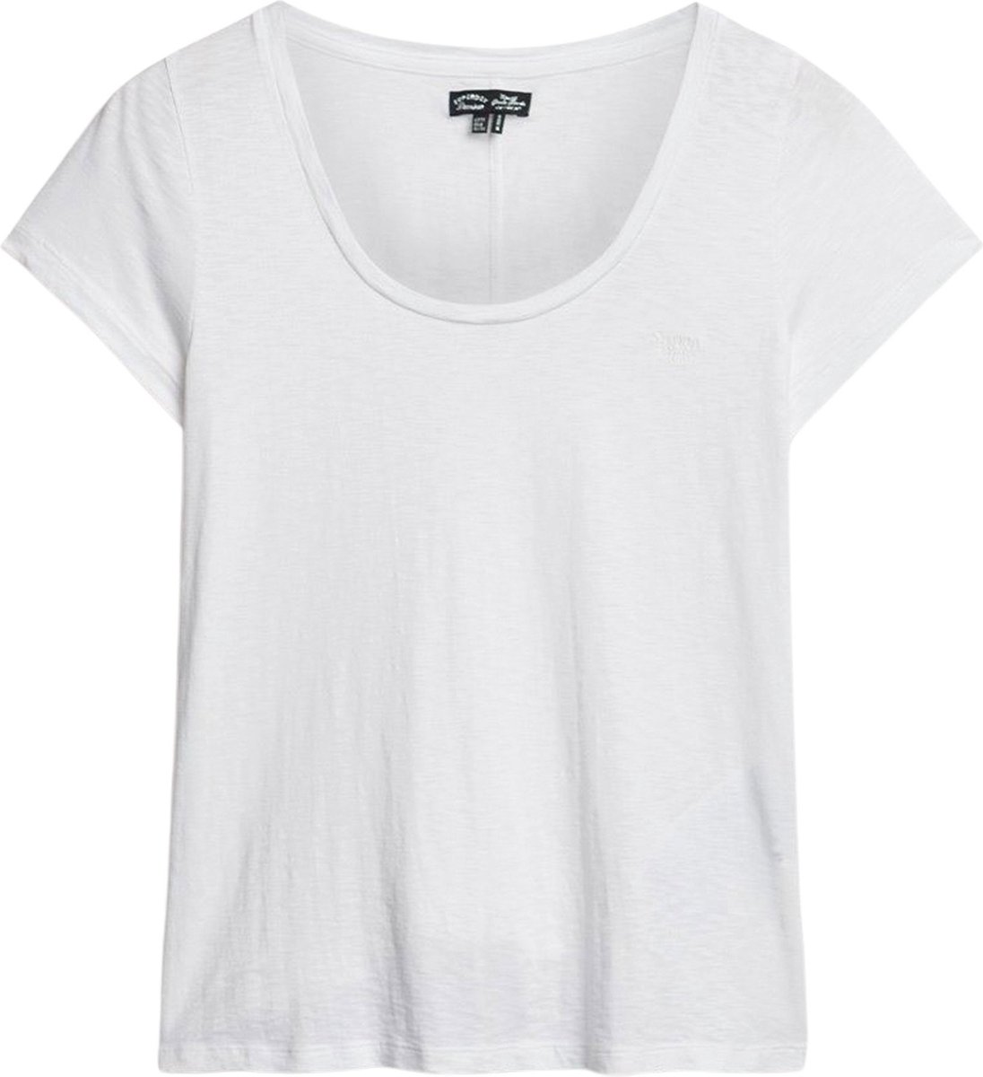 Superdry Scoop Neck Tee Dames T-shirt Wit