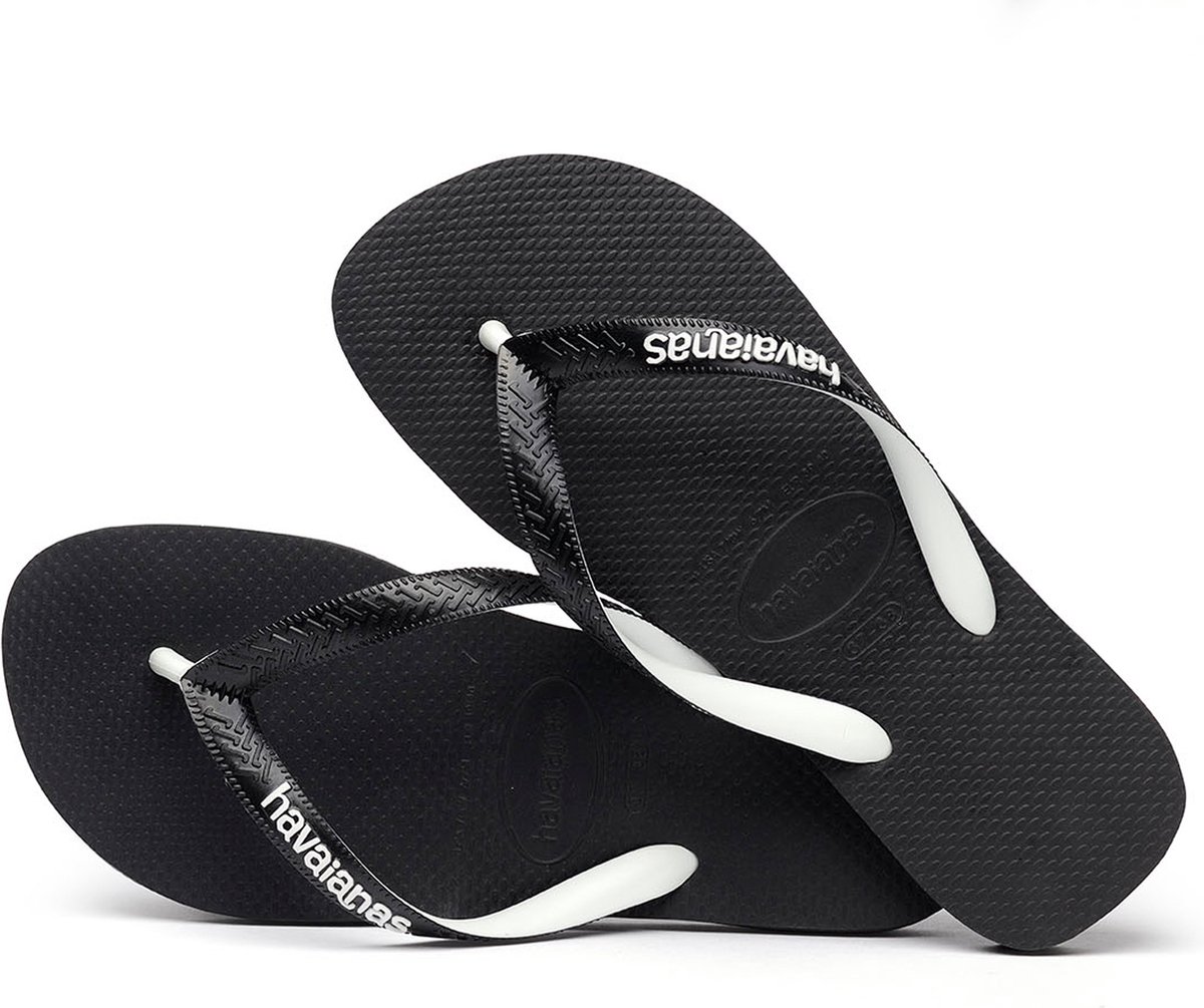 Havaianas Top Mix Unisex Slippers - Zwart/Wit - Maat 23/24