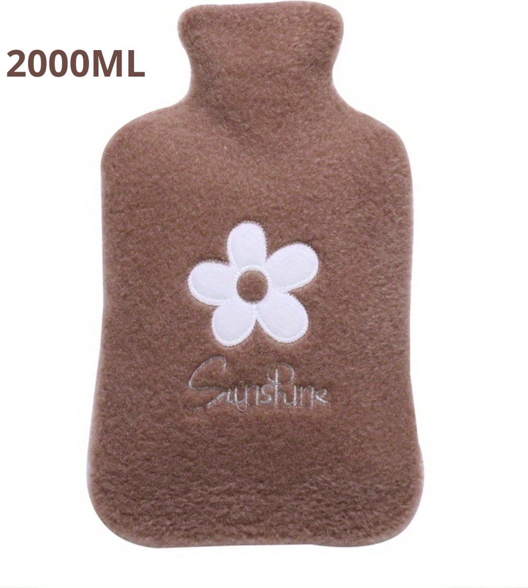 Goedkoopste Nivard Warmwaterzak - Knuffel Kruik - Warmwaterkruik - Warmtekussen - Warmtekruik - Bag - 2000ML - Bruin
