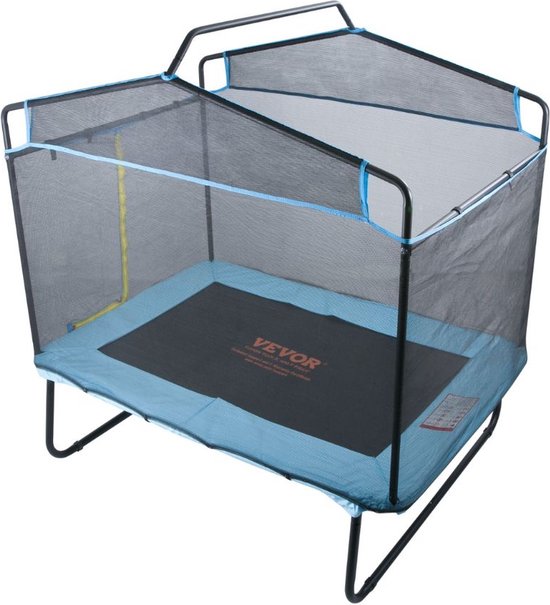 Jemaison® Trampoline met veiligheidsnet - Hangmat - Peuter - Roestvrij staal - Trampoline rechthoek - Trampolines- 175x126 cm