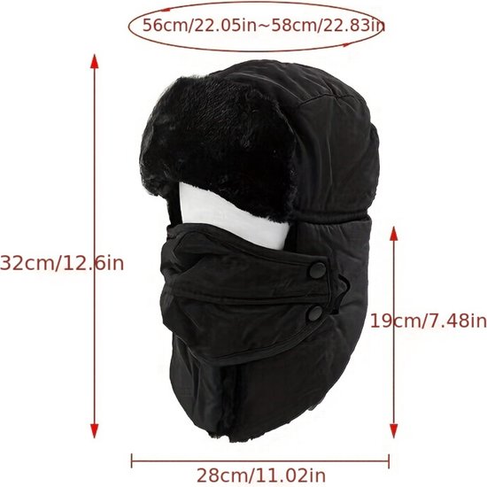 Nivard Wintermuts - Heren - Dames - Volwassenen - Muts - Ski Mask - Bivakmuts - Balaclava - Ski Masker - Wintersport - Full Face Mask - Winter Masker - Voor Winter - Zwart