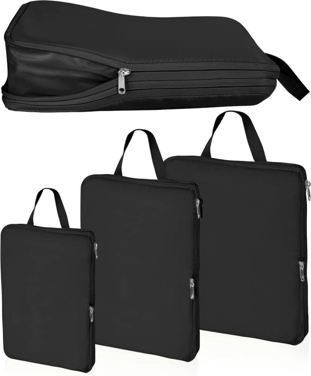 Opbergorganizers voor Kleding in Koffer - Kledingkubussen met Compressie - Reisbagage Organizer Set - Ruimtebesparende Pakzakken - Kofferorganisatie Accessoires - Reis Essentials