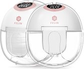 Bol.com Felin Handsfree Borstkolf V2 - Elektrische Dubbele Draadloze Borstkolf - Inclusief 100 Moedermelk Bewaarzakjes - 3 Maten... aanbieding