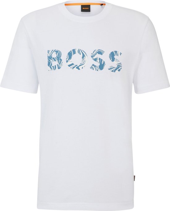 BOSS - T-shirt Bossocean Wit - Heren - Maat XL - Regular-fit