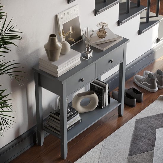 Vida Designs Arlington Console tafelplank, hal, zijkant, kaptafel, MDF (wit, 1 lade