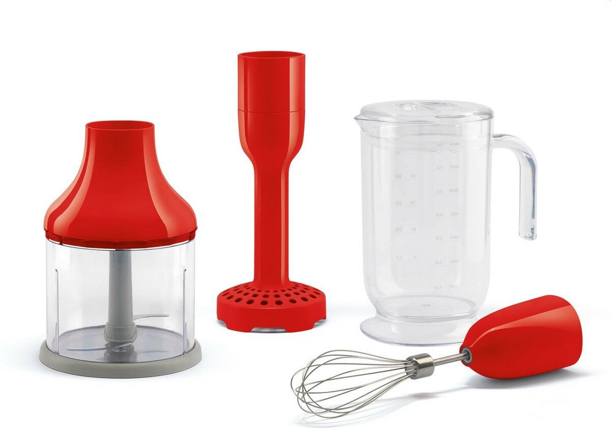 Smeg - Accessoires | 4 accessories set, Rood, Beaker, Chopper, Whisk, Masher
