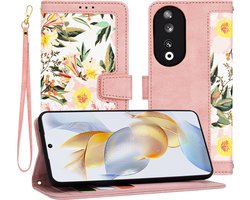 Étui adaptée pour HONOR 90 - Coque portefeuille Techsuit FlipCraft cordon - Sweetheart Pink