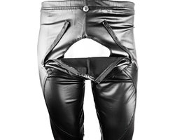 BNDGx® - Broek Heren - Maat L/XL - Open kruis Erotische Sex kleding Legging Lang - BDSM porno outfit Man Rollenspel kleding