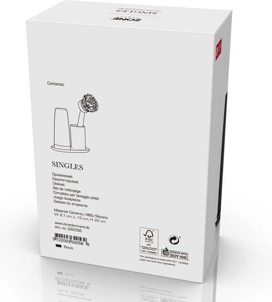 Ensemble de vaisselle Zone Singles 8 x 15 Zwart