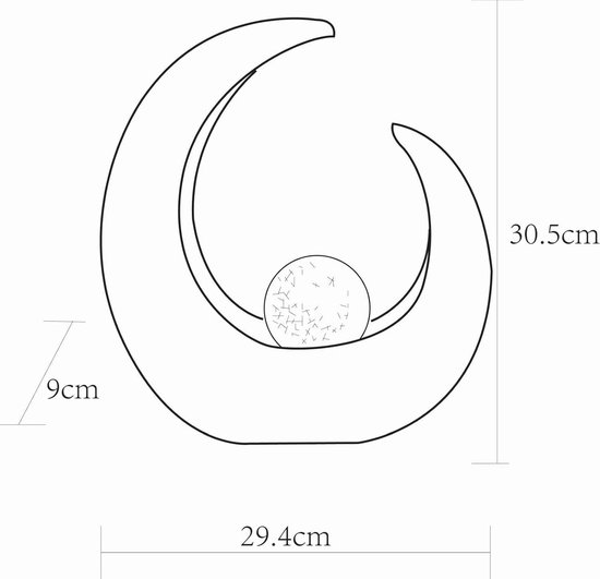 Zonnelamp voor buiten decoratie - maan zonnelamp tuindecoratie - tuinlampen solar led halve maan - tuinlamp hoogte 30 cm - buitenlamp bronskleuren van Lumisky — afbeelding 5