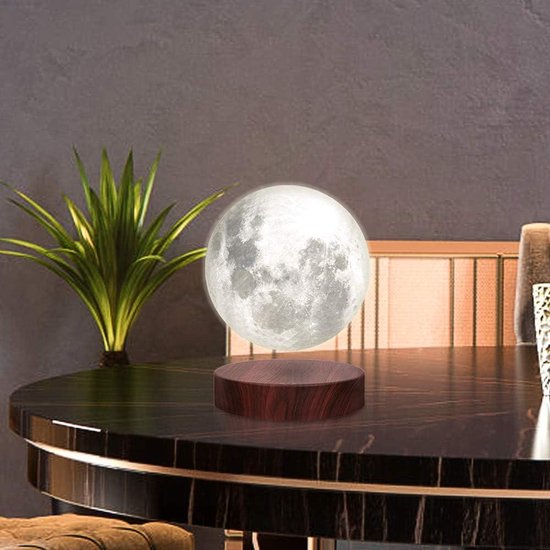 Zwevende maanlamp met magnetische basis - Bureau speelgoed en nachtlampje voor Kerstmis en verjaardagscadeaus — afbeelding 5