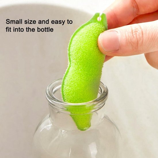 Éponge De Cleaner De Bouteille De Haricots Magic -6 Pièces D'éponges De Bouteille