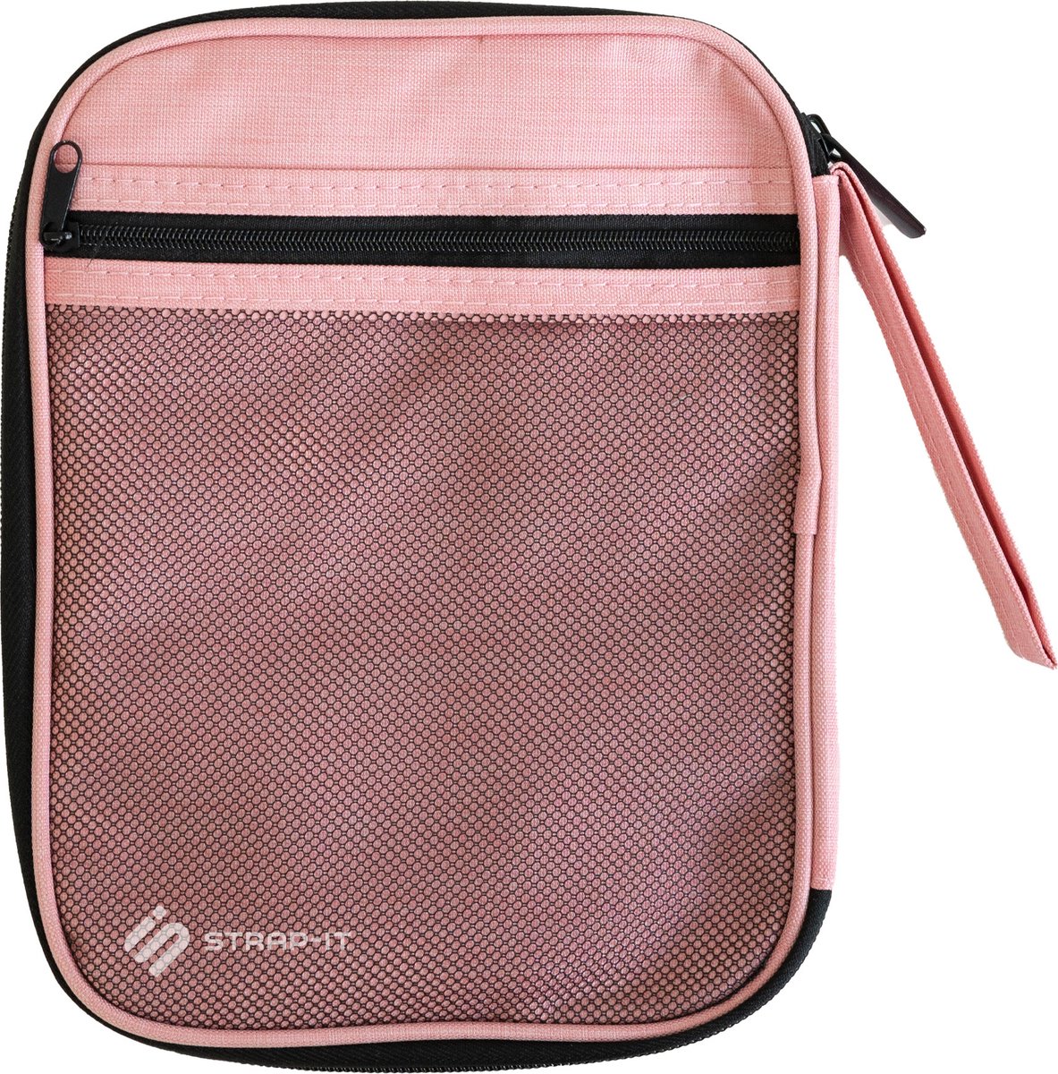 Strap-it Premium Organizer voor Smartwatchbandjes - Opbergtasje voor bandjes geschikt voor Apple / Samsung / Fitbit / Garmin - Kabel organiser tas - Etui voor bandjes / Inkorter / oplader / accessoires - Ruimte voor 10 bandjes (roze)
