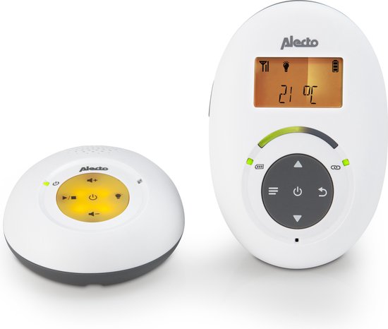 Alecto DBX-125 – Full Eco DECT Babyfoon met Display – Wit/Antraciet