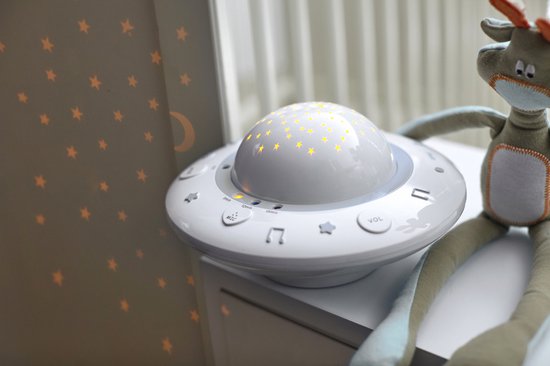 Alecto Baby Projector - Rustgevende Slaapliedjes - Babyprojector met Muziek - BC-125GS - Grijs van Alecto — afbeelding 2