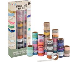 Washi Tape 72pcs - bullet journal accesoires - 3 meter per rol - Verschillende Designs - Stickers & Tapes - Journaling - Stickers Bullet Journal - Joya Creative