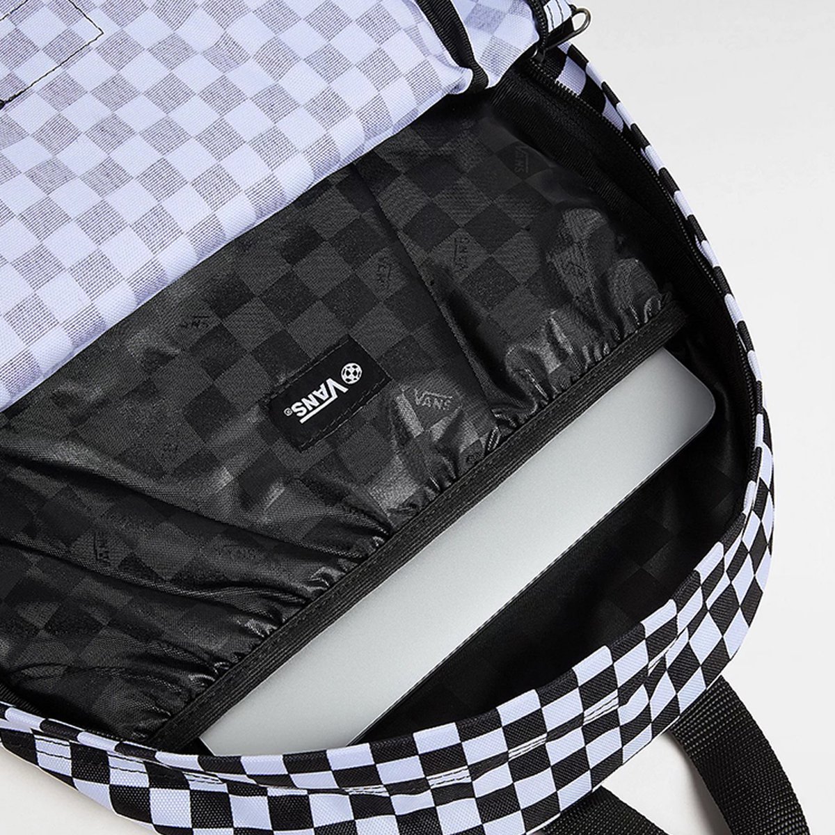 VANS Old Skool Grom Check Backpack Kinder Rugzak zwart – foto 4