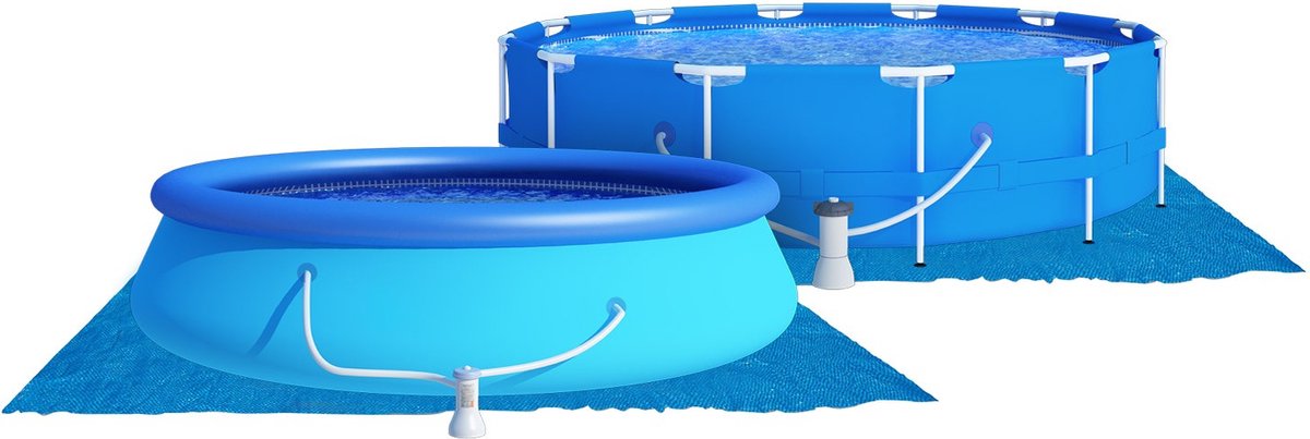 Universele foliezeilmat voor een tuinzwembad 295 x 206 cm DM-123