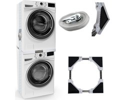 CLP Opbouwmeubel voor wasmachines - Ombouw - Verhoger - Rek - Aansluitframe - wit